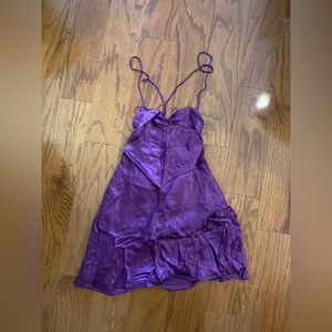 Purple Satin Dress